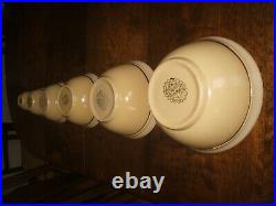 Rare! Vintage Fioriware Art Pottery 6 Pc. Mixing Bowl Set Zanesville, OH