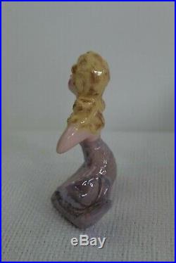 Rare Vintage Florence Ceramic Merrymaids Mermaids Figurines with 16 Shell Bowl