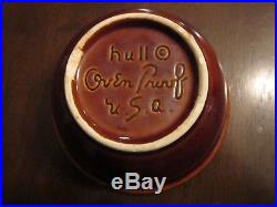 Rare Vintage Hull Pottery Brown Drip Smiling Gingerbread Man Childs Bowl