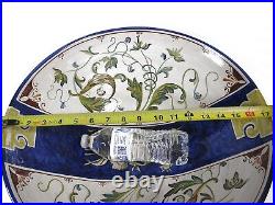 Rare Vintage L'Antica Deruta Italy Pottery Centerpiece Bowl 17 Diameter