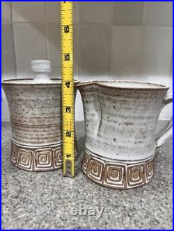 Rare Vintage Los Artesanos Pottery Puerto Rico Hal Lasky Studio Cream & Sugar