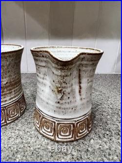Rare Vintage Los Artesanos Pottery Puerto Rico Hal Lasky Studio Cream & Sugar