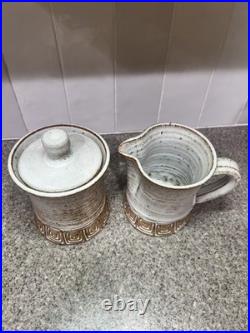 Rare Vintage Los Artesanos Pottery Puerto Rico Hal Lasky Studio Cream & Sugar