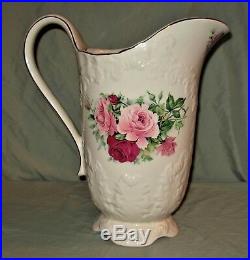 Rare Vintage Maryleigh Pottery Staffordshire England Large Pitcher & Basin