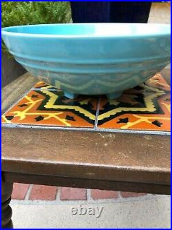 Rare Vintage PACIFIC POTTERY 13 Blue Footed BOWL Excellent! #314 turquoise