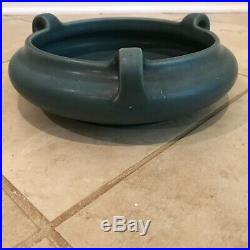 Rare Vintage Rookwood Pottery Blue Three Handled Low Form Bowl 1223