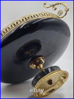 Rare Vintage Rostema Italy Limoge Hand Painted Footed Elevated Centerpiece Bowl