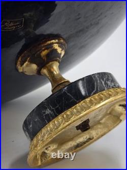 Rare Vintage Rostema Italy Limoge Hand Painted Footed Elevated Centerpiece Bowl