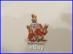 Rare Vintage Royal Doulton Bunnykins Christmas Scene Porridge Bowl
