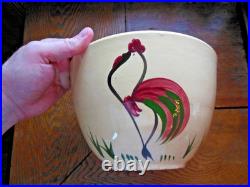 Rare Vintage WATT POTTERY ROOSTER 9 Mixing Bowl #65 Stoneware Pottery USA