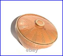 Rare Watt Pottery Stoneware Mixing Bowl / Bread Riser / Yelloware Moon & Star
