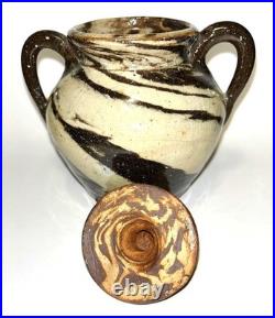 Reinhardt Bros Swirlware Ceramic Clay Pottery Pitchers & Sugar bowl Vtg 30s 40s