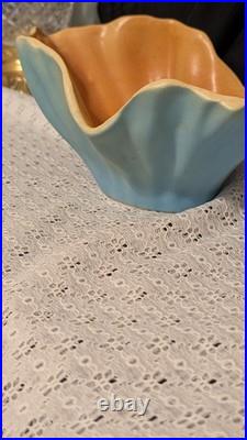 Retired Magnificence! -roseville Pottery Florane Iiline Sea Gorgeous Blue Bowl