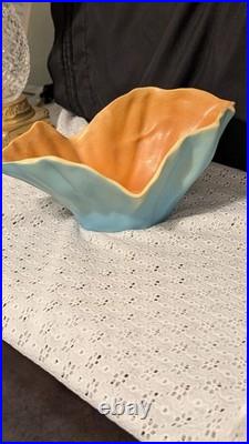 Retired Magnificence! -roseville Pottery Florane Iiline Sea Gorgeous Blue Bowl