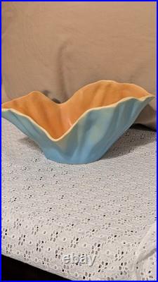 Retired Magnificence! -roseville Pottery Florane Iiline Sea Gorgeous Blue Bowl
