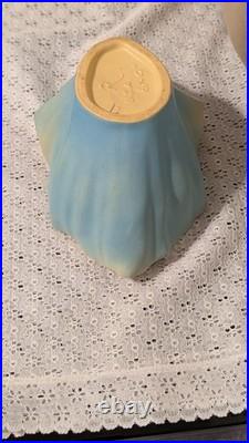 Retired Magnificence! -roseville Pottery Florane Iiline Sea Gorgeous Blue Bowl