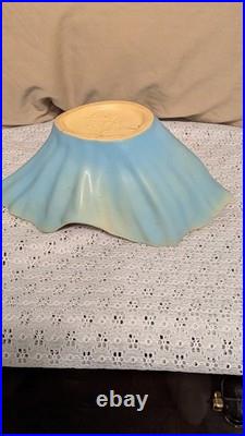 Retired Magnificence! -roseville Pottery Florane Iiline Sea Gorgeous Blue Bowl