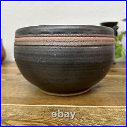 Richard Masterson Pottery Studio Bowl Santa Fe Clay Blackstone Stoneware Art VTG