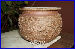 Robert Maxwell Textured Glazed Vintage MCM Pottery Bowl-Planter-Vessel Signed