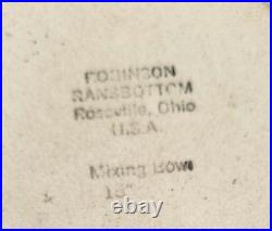 Robinson Ransbottom Pottery Huge Mixing Bowl Blue Spongeware Roseville 15.5