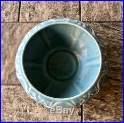 Rookwood Pottery #2098 Matte Turquoise Blue Lotus Bowl 1926 Vintage