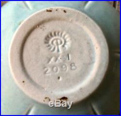 Rookwood Pottery #2098 Matte Turquoise Blue Lotus Bowl 1926 Vintage