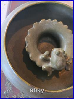 Rookwood Style Antique Frog Bowl