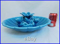 Rookwood Vintage Flower Frog With Bowl 1926 1928 Water Lily Blue Large Signed