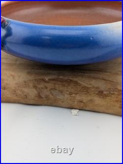 Roseville Art Pottery Pine Cone Handled Bowl Blue Console 6 351-6 original
