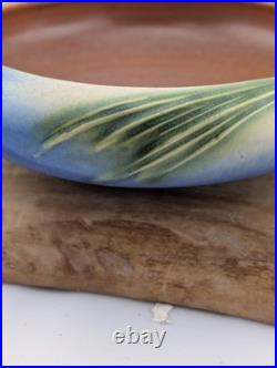 Roseville Art Pottery Pine Cone Handled Bowl Blue Console 6 351-6 original