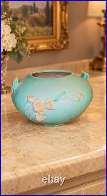 Roseville Ixia Green 1937 Vintage Art Deco Pottery Ceramic Planter Bowl 326-4