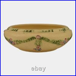 Roseville La Rose Ivory 1924 Vintage Art Pottery Ceramic Bowl 128-7