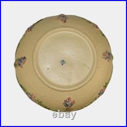 Roseville La Rose Ivory 1924 Vintage Art Pottery Ceramic Bowl 128-7