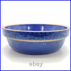 Roseville Pie Dish Bowl Blue Vintage Stoneware Pottery Co Blue Glazed Embossed D