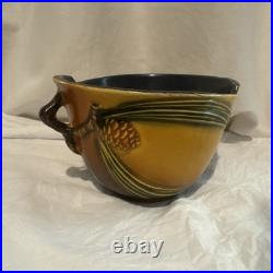 Roseville Pinecone Service Bowl #320-5. 2 Handle, Beautiful Color