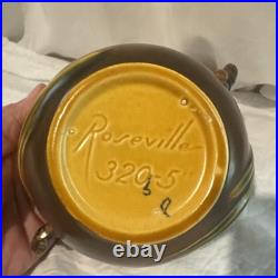 Roseville Pinecone Service Bowl #320-5. 2 Handle, Beautiful Color