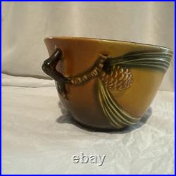 Roseville Pinecone Service Bowl #320-5. 2 Handle, Beautiful Color