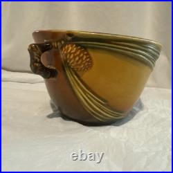 Roseville Pinecone Service Bowl #320-5. 2 Handle, Beautiful Color