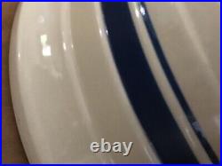 Roseville Pottery Blue Stripe Extra Large 8 QT Mixing Bowl USA 14 RARE Vtg Ohio