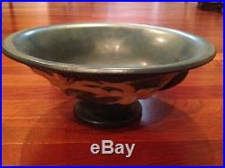 Roseville Pottery Blue Zephyr Lily Bowl Vase 8-10 1940's Vintage