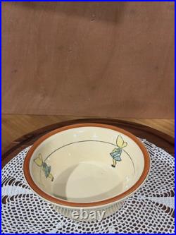 Roseville Pottery Juvenile Sunbonnet Sue Cereal Bowl, Cup, and Plate THREE PIECE
