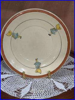 Roseville Pottery Juvenile Sunbonnet Sue Cereal Bowl, Cup, and Plate THREE PIECE