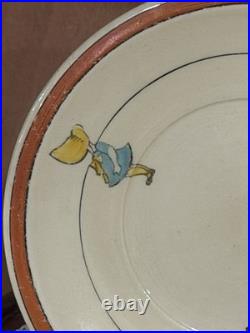 Roseville Pottery Juvenile Sunbonnet Sue Cereal Bowl, Cup, and Plate THREE PIECE