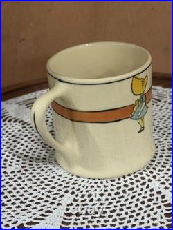Roseville Pottery Juvenile Sunbonnet Sue Cereal Bowl, Cup, and Plate THREE PIECE