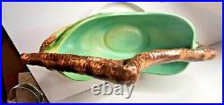 Roseville Pottery Large bowl Signed #410 10 Sleigh Basket Mint Green