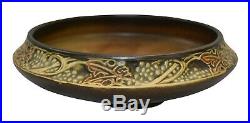 Roseville Pottery Rosecraft Vintage Brown Ceramic Bowl 142-6