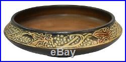 Roseville Pottery Rosecraft Vintage Brown Ceramic Bowl 142-6