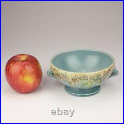 Roseville Vintage Pottery Moss Footed Bowl/Compote, Shape 291-5, Sapphire (Blue)