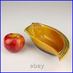 Roseville Vintage Pottery Pine Cone Bowl, Shape 428-8, Brown