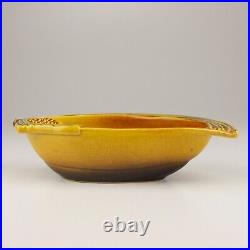 Roseville Vintage Pottery Pine Cone Bowl, Shape 428-8, Brown